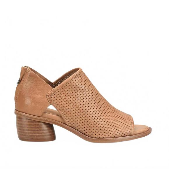 NEW SOFFT women's carleigh perf heeled sandal in luggage - Picture 4 of 4